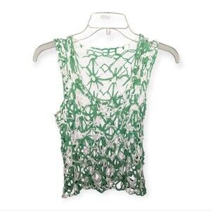 Open Crochet Floral Tank